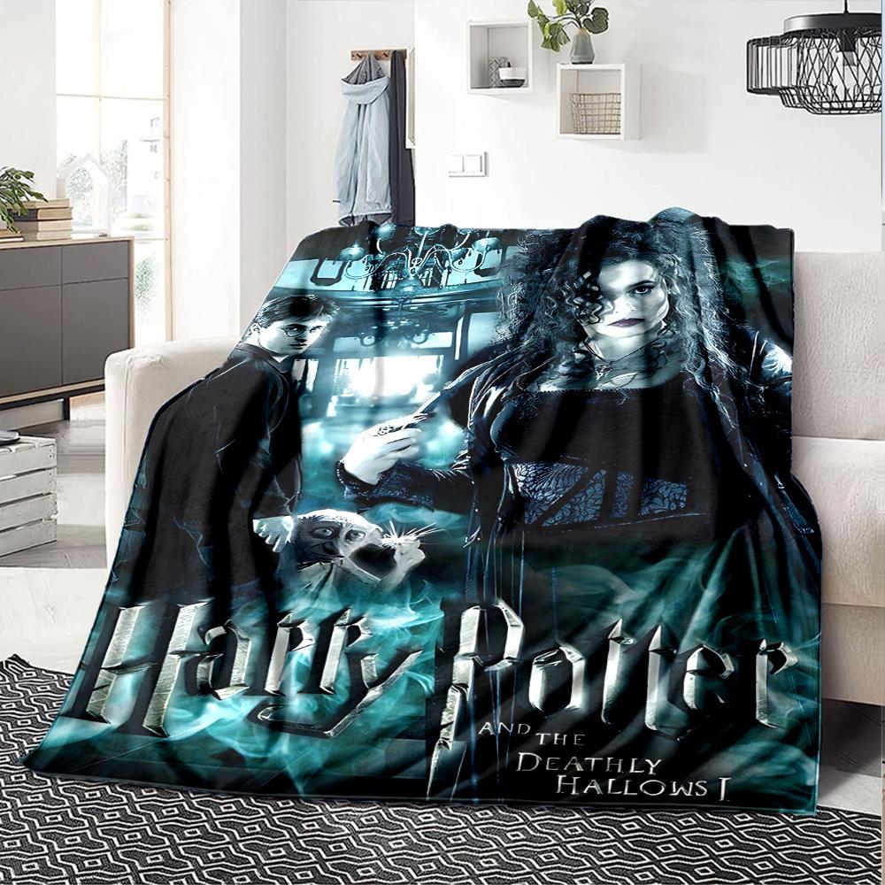 1pc Harry Potter AND DEATHLY HALLOWS I Flannel Blanket Soft Warm Throw for Home, Office, Travel, All-Season Cozy Bedding GiftL1143