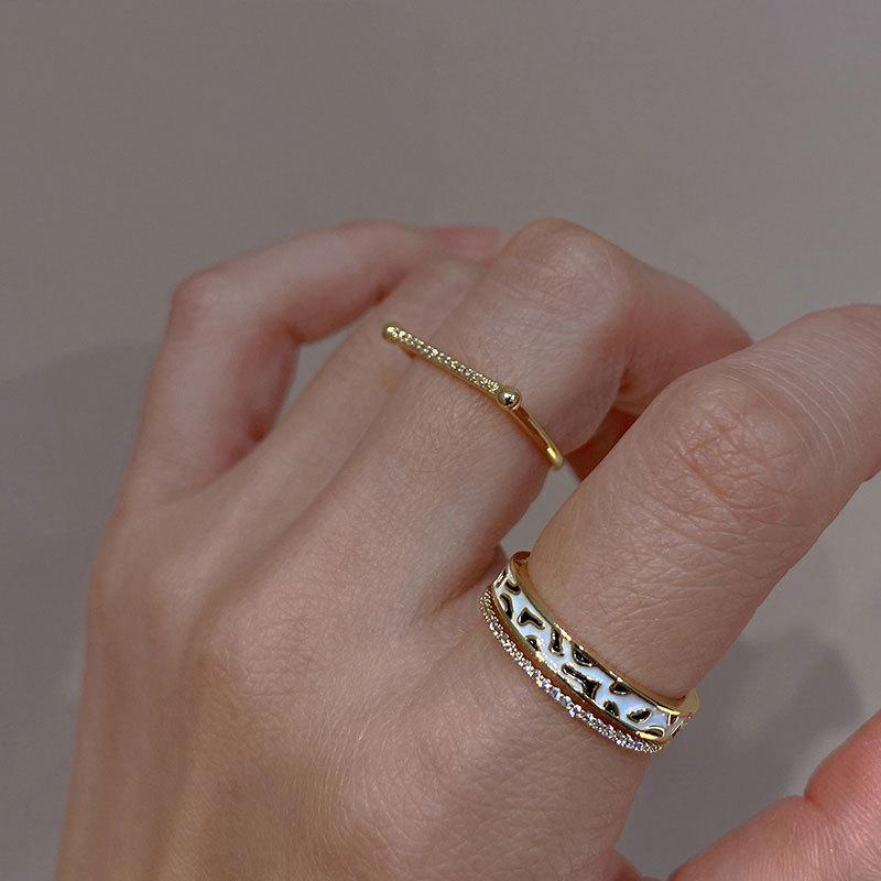 

Кольцо из стерлингового серебра S925 с рисунком зебры, модное индивидуальное легкое роскошное нишевое изысканное кольцо