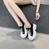 Mesh breathable little white shoes women's spring and summer new small thick-soled heightening muffin shoes fashionable casual board shoes