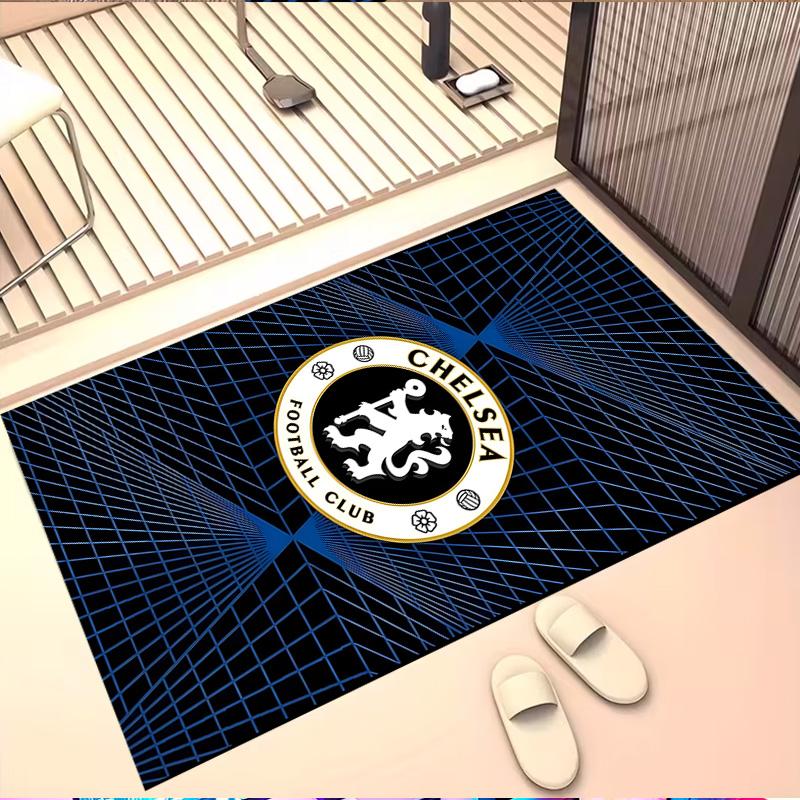 Football Club F.C Print Rug, Washable Floor Carpet, For Entryway Dorm Laundry Room Office Study, Home Decor Birthday Christmas Gift