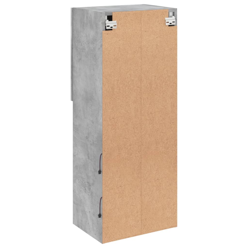 TV Cabinet with LED Lights Concrete Grey 40.5 x 30 x 102 cm