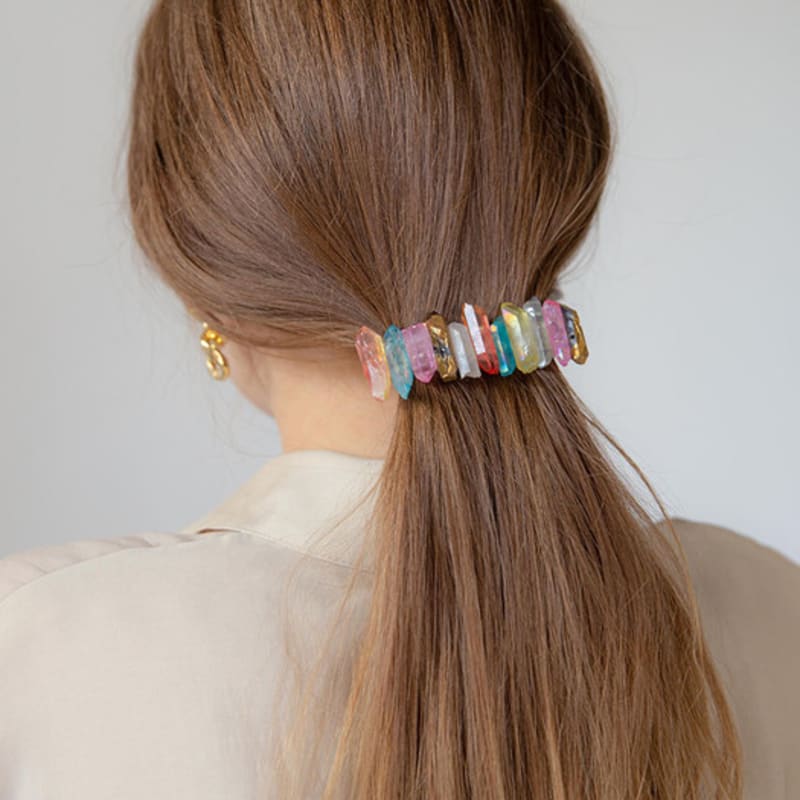 

Jean Paul Clarisse crystal (natural stone) hairpin JP-21-015AB SILVER