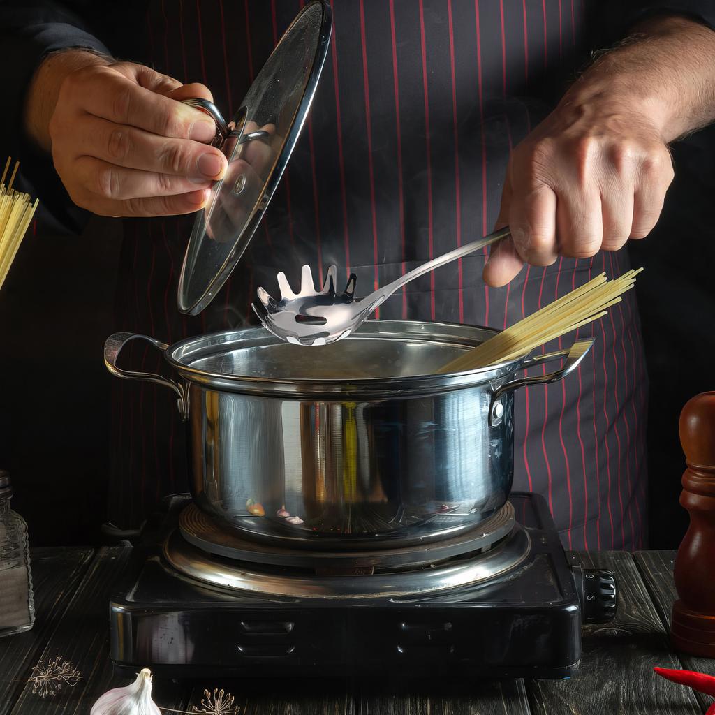 Cooking Utensils Noodle Spoon Colander Sink Strainer Stainless Steel Ladel Spaghetti Server