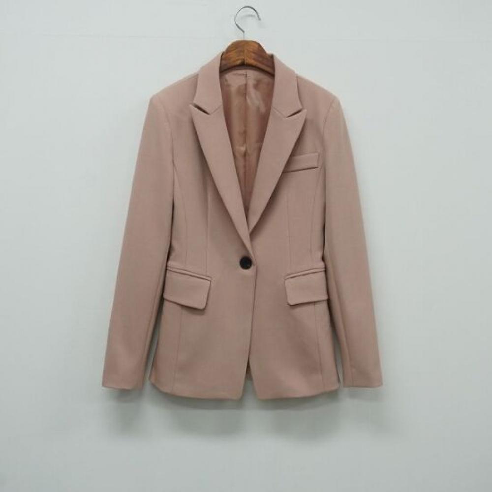 Style Latte Women Slim Span Blazer Winter Tailored Single Button Jacket