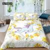 Dolphin Comforter Cover King Size Cute Unicorn Duvet Cover Cartoon Animal Pattern Bedding Set Blue Ocean Beach Theme Quilt Cover
