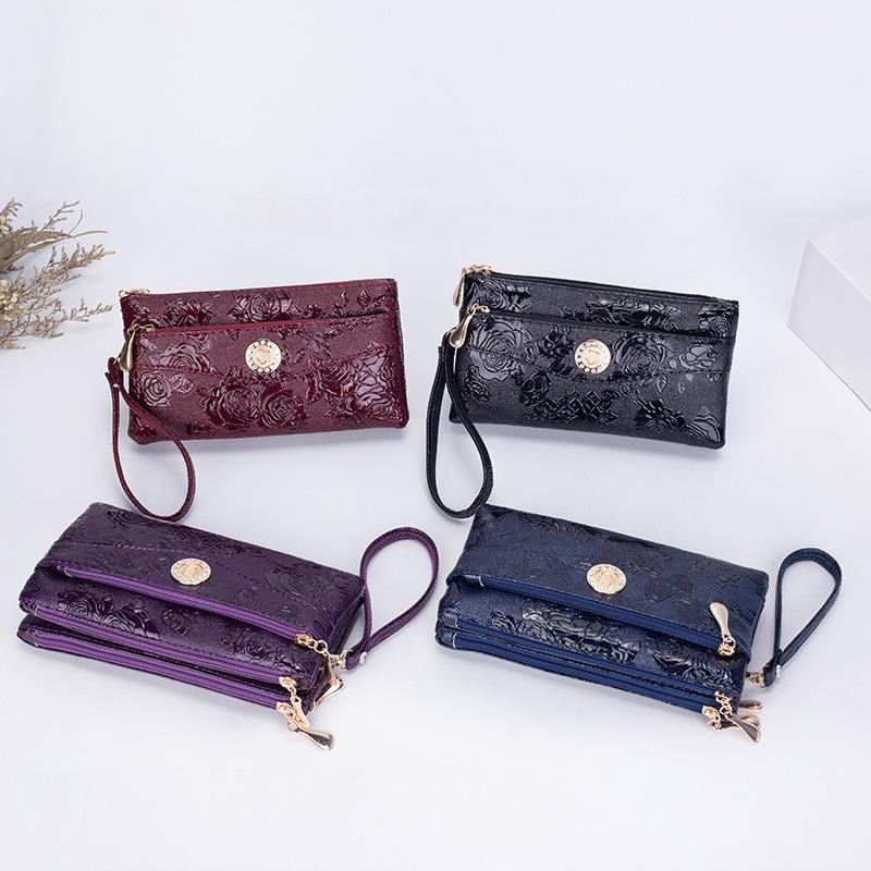 Women's bag single shoulder oblique span fashion embossed clutch bag middle-aged twin source bag