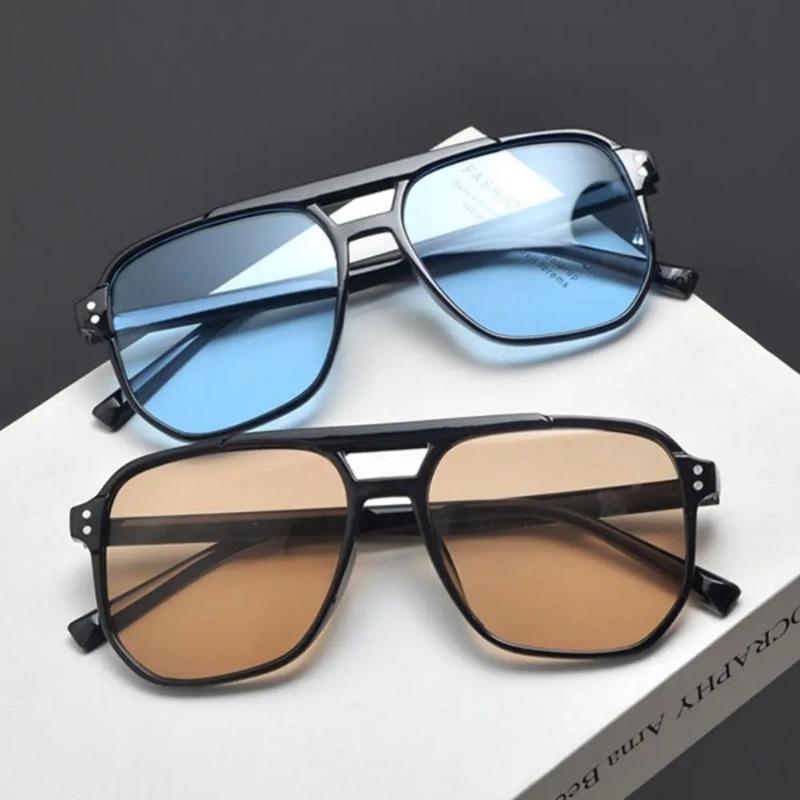 New Retro Square Sunglasses, Fashion Trend Anti-UV Sun Glasses, Stylish High-End Shades for Summer Daily Wear