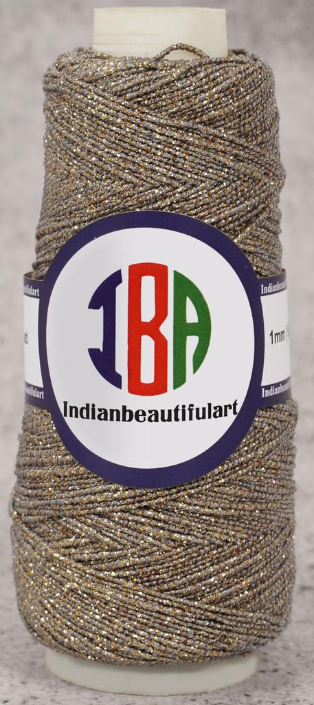 IBA Indianbeautifulart Glitter Cotton Cord 1mm Crafts Thread DIY Beading Crafts Thread String For Bracelet Necklace Jewelry Making