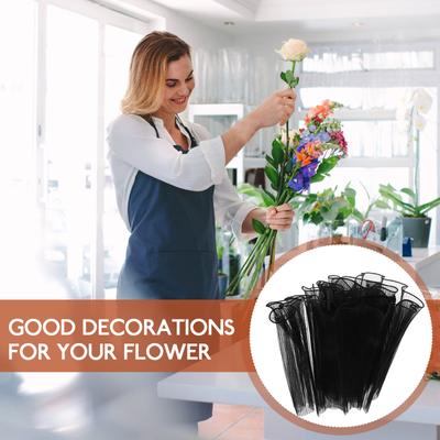 Flower Wrapping Yarn Bouquet Packaging Mesh Roll Non-Fading Smooth Elastic Decorative Yarn for Floral Arrangements and Party