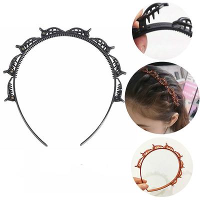 Hair Band Solid Color Multi-Layer Acrylic Hollowed Out Hair Clip Hair Band Braided Hair Artifact Jewelry