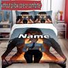 3pcs Duvet Cover Set (1*Duvet Cover + 2*Pillowcase, Without Core), Custom Name Makima Chainsaw Man Pattern Bedding Set, Home Bedroom Decor Gift