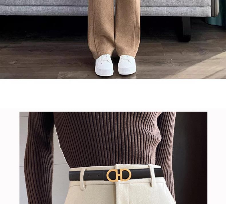 Women's Genuine Leather Casual Belt - Versatile Decorative Accessory for Jeans