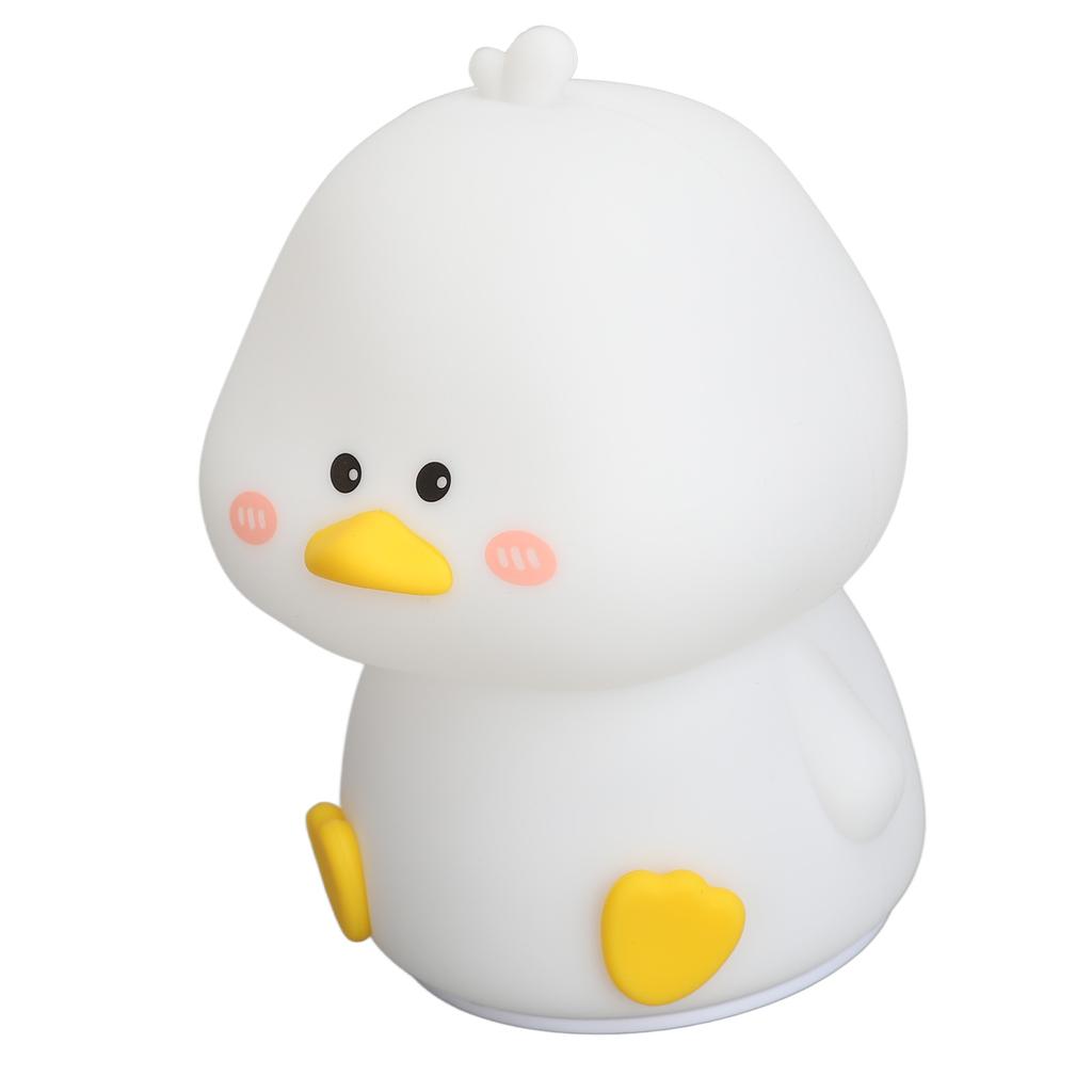 Cute Duck Night Light Soft Silicone Night Lamp Rechargeable Dimmable Bedside Lamp for Bedroom