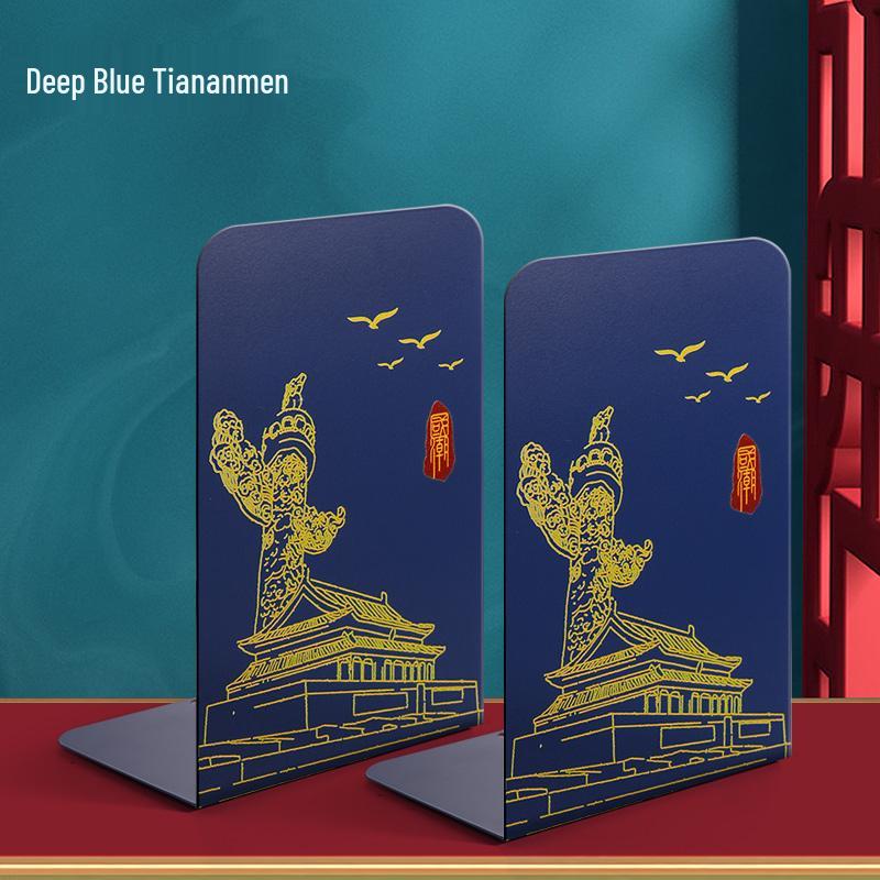 Retractable Desktop Book Holder and Folding Bookshelf with Pen Holder