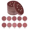 Toowood 100Pcs 125mm 8 Hole Round Dustless Hook Loop Sandwich Disc Sandpaper 60 to 600 Grit &