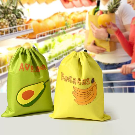 Banana Storage Bag Drawstring Closure Aluminum Lining Easy to Clean Multi-purpose Reusable Fruit Vegetable Protective Bag
