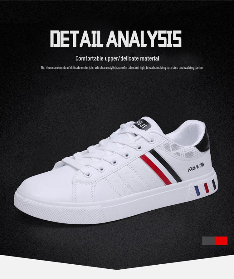 Summer 2023 Men's Trendy Sports Casual White Sneakers - Korean Style