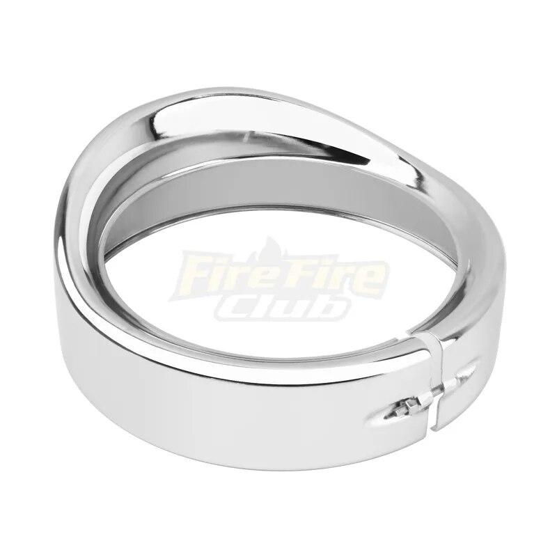 Motorcycle 7" Headlight Trim Ring Visor Style 4.5" Fog Light Cover For Harley Touring Road King Electra Glide Softail FLD/FLH