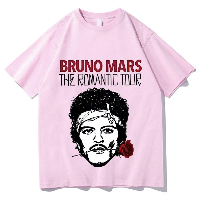 Bruno Mars The RoUnisextic Tour Graphic Tees Summer Cotton Short Sleeve Tshirts Casual Loose Oneck Fashion Tshirts Print Clothing