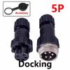 5/20Sets GX16 Aviation Connector M16 Waterproof Back Nut Docking Male&Female Plug And Socket 2/3/4pin 5pin 6pin 7pin 8pin 9pin