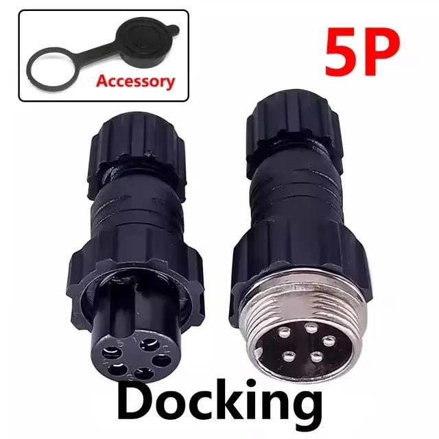 5/20Sets GX16 Aviation Connector M16 Waterproof Back Nut Docking Male&Female Plug And Socket 2/3/4pin 5pin 6pin 7pin 8pin 9pin