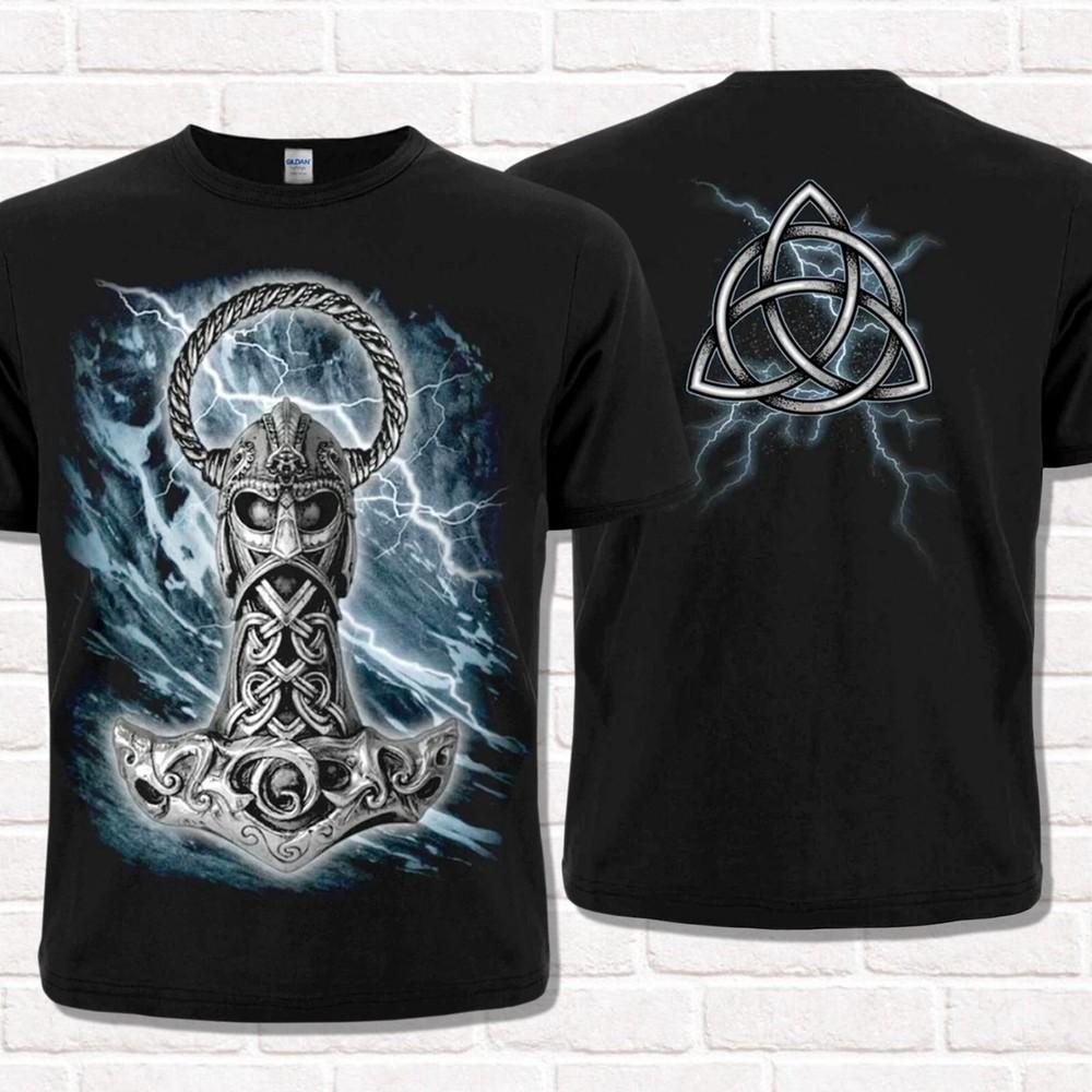 

Thor s hammer T-Shirt, Mjolnir. Viking style. Asatru. Nordic tradition. XL