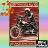 Vintage Metallschild Motorrad Totenkopf Zombie Poster Wandkunst 8x12 Zoll Garagendekoration