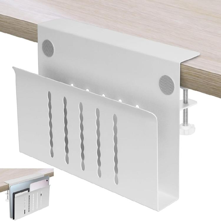 Versatility Aluminum Laptop Support, Ergonomically Desk Side Laptop Mount Under Desk Laptop Mount with Cooling Hole