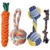 Durable Cotton Rope Knot Dog Teething Toy for Puppies and Small Breeds