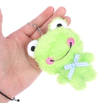 Desenho animado animal pequeno urso coelho sapo frango brinquedo de pelúcia pelúcia chaveiro