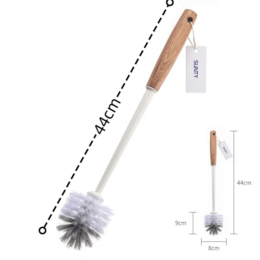 Wooden Detachable Long Handle Toilet Brush Multifunctional Home Bathroom Cleaning Accessories Wall-mounted Toilet Cleaning Tool