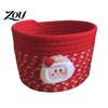 Durable Woven Bins Cotton Rope Storage Basket, Cute Christmas Theme Organizer, Handmade Bowls Decorative Fabric Bin for Snacks And Sundries