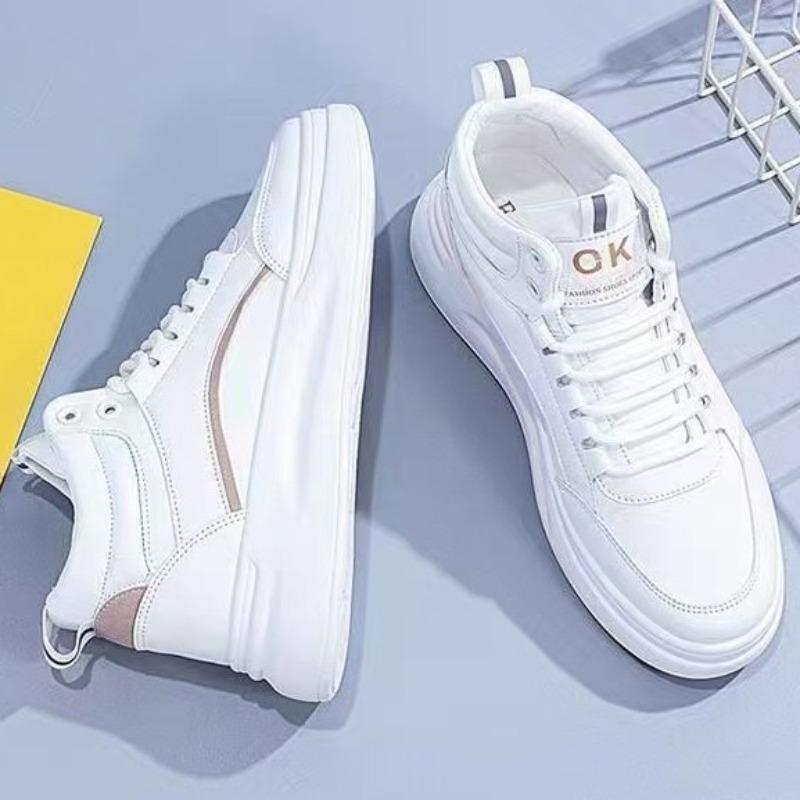 Dicke Sohle, erhöhend, weiße Dad-Schuhe, Damen, vielseitig, lässig, Studenten, weiche Sohle, Herbst und Winter, High-Top-Board-Schuhe