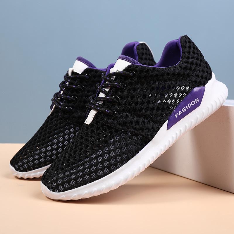 2024 Été Nouvelle Mode Maille Respirante et Résistante aux Odeurs Chaussures de Voyage et de Course Semelle Souple Chaussures Décontractées Polyvalentes pour Femmes