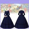 Vestido da Guerra Civil Vitoriana Para Mulheres Com Tecido de Poliéster Figurinos Retro de Palco