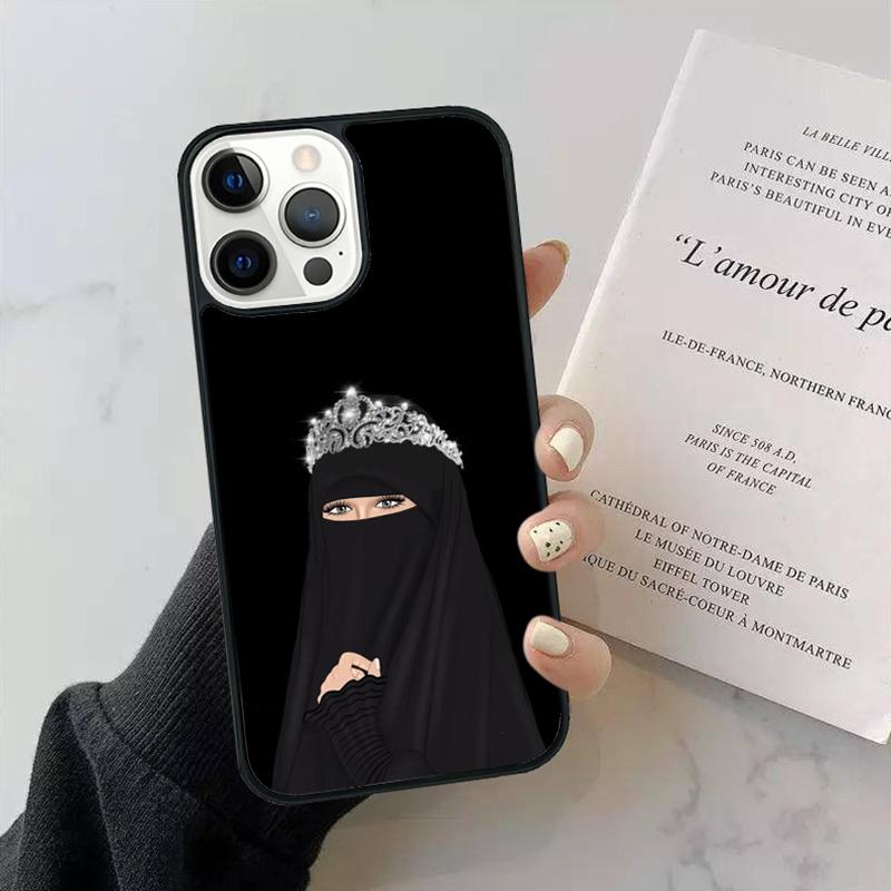 Islamic Arabic Hijab Girl Phone Case Cover For iPhone 17 Air 15 13 Pro Max 16 14 Plus 11 12 Apple max