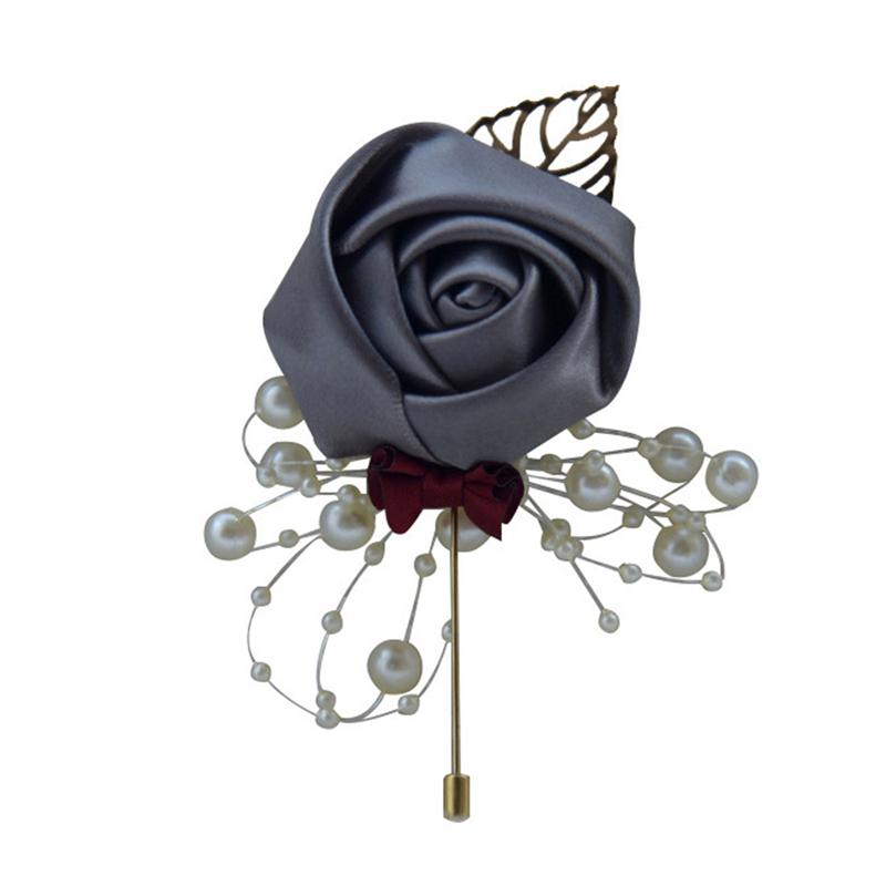 Bust Brooch Suit Collar Flower Wedding Groom And Bride Brooches Accessories Rose Collars Flower Simulation Conference