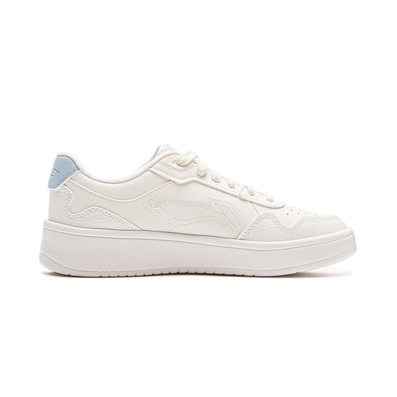 Li Ning Yuan Bao Simple Fashion Lightweight Breathable Increased Height Low Top Skate Shoes Women Sneakers Ice-River-Blue AGCV178-2
