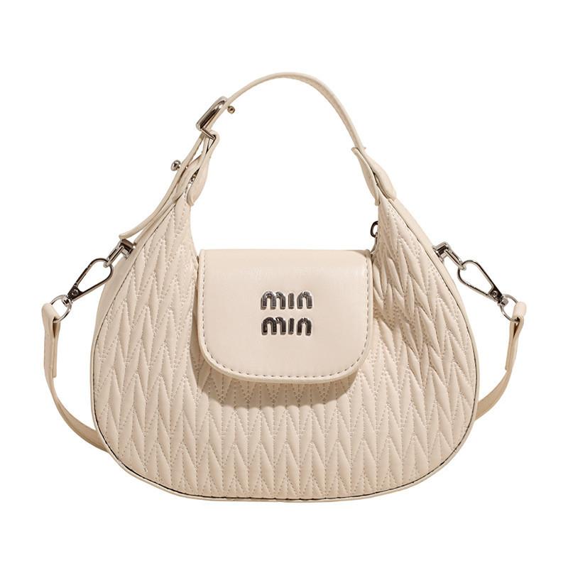 Shape Crescent Solid Color Single Shoulder Crossbody Bag Handbag Fashion Women