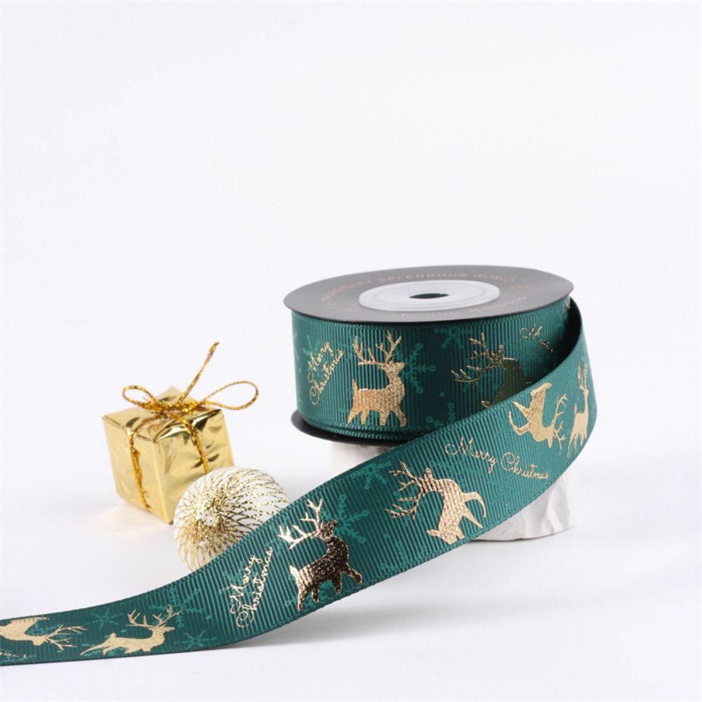 10 Yards/Roll Christmas Series Ribbon Christmas Printed Fabric Craft Ribbon  For Gift Wrapping