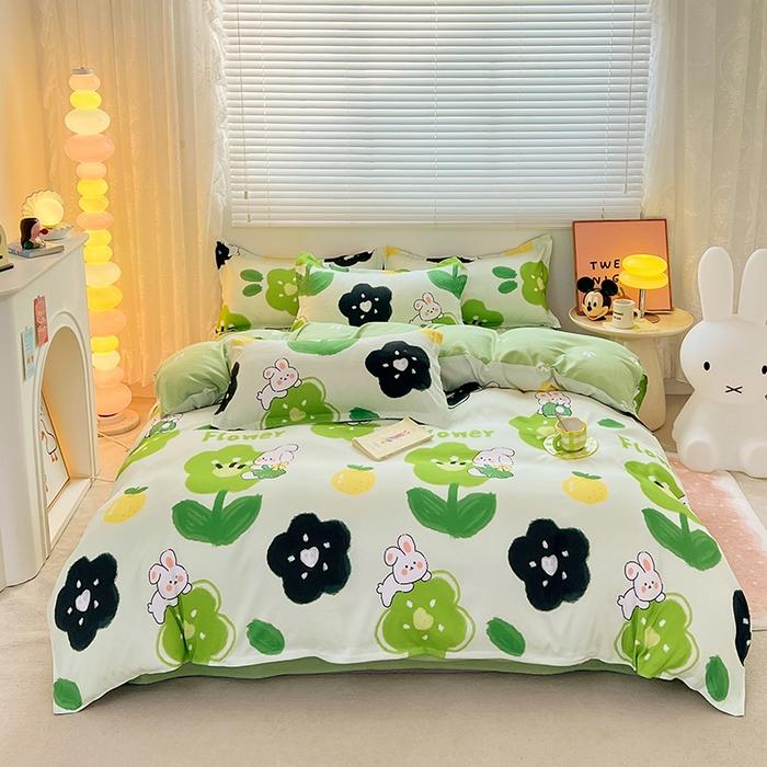 Cute Bear Duvet Cover Set Cozy Cartoon Bedding Set With Zipper Comfortable Breathable Reversible Comforter Cover For Girls Teens