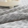 Autumn Cotton Linen Tablecloth Farmhouse Tablecloths Grey  Burlap Table Covers with Tassel for Kitchen Dinning Picnic Wedding