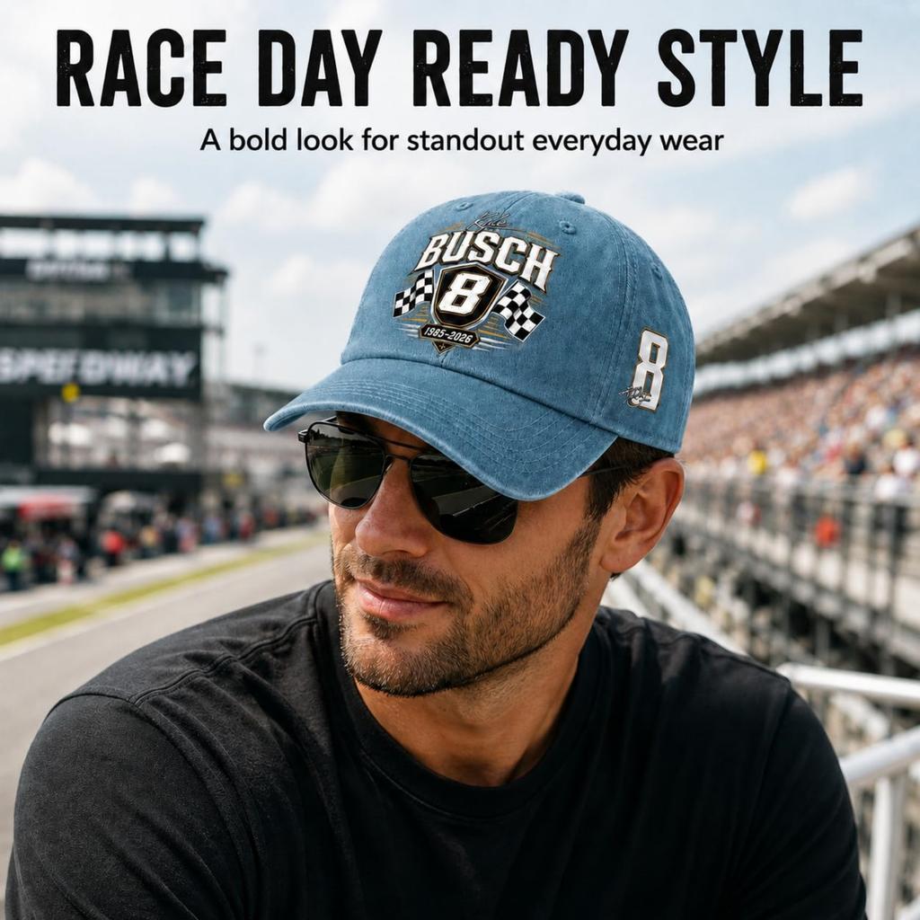 Adjustable Racing Cap Unisex Motorsport Hat with Embroidered Number and Checkered Flags Design Small Racing Gift Hat