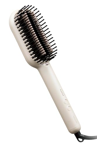 TESCOM Hair Iron, Brush Iron, Negative Ion, [Semi-Long to Long Hair], 4 Temperature Settings, Lock/Memory Function, International Compatible, Auto-Off