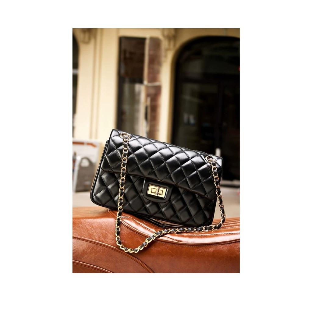 2025 Neue Leder Damen Tasche High-End Trend Vielseitig Xiaoxiangfeng Rauten Ketten Tasche Crossbody Schulter Damen Tasche Fabrik