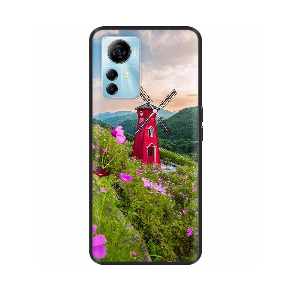 Cute Phone Case For Blade A72s 4G Case Flower Cartoon Painted Soft Silicone Fundas for ZTE Optus X Max A 72s Cover Protective