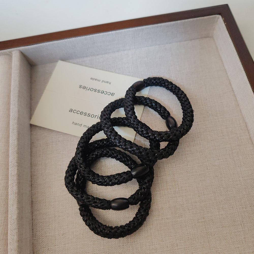 5PC Good High Elasticity Four Season Universal Hair Ties for Women Girls Ladies Ponytail Holder Hair Rings Rope Accessories
