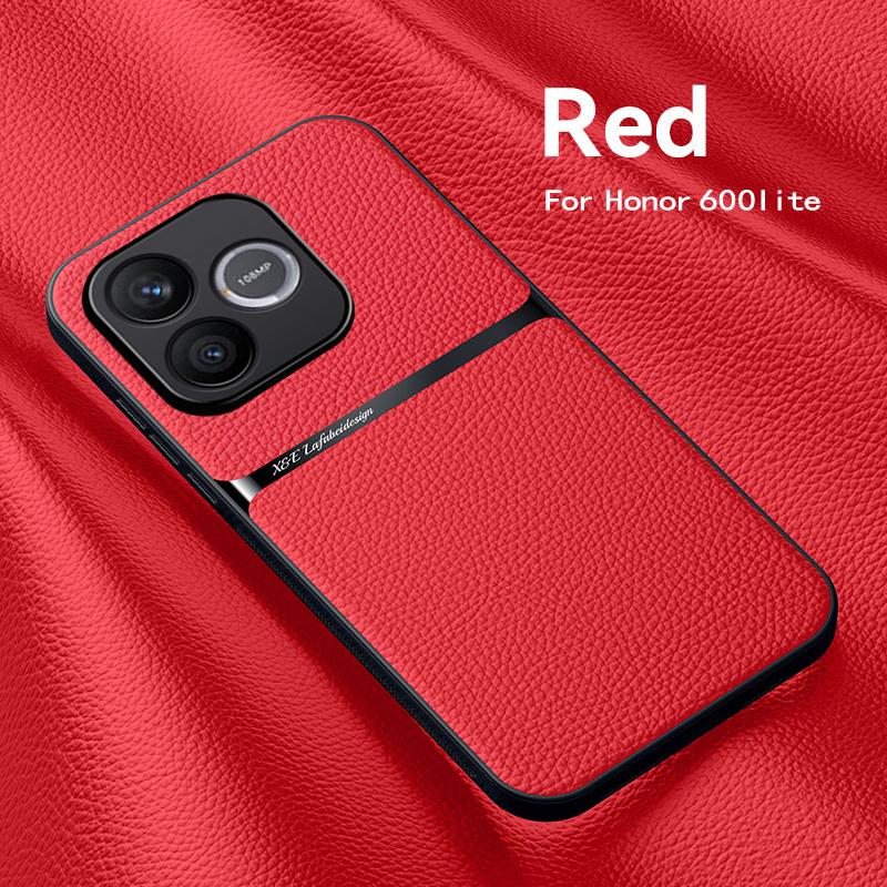 Für Honor 600 Lite Hüllen Auto Magnetische Schutz Handyhülle Für Honor 600 Lite Lederstruktur Silikon Stoßfeste Abdeckung