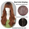 New High-temperature Wire Machine-made Wig Full-head Womens Air Bangs Long Curly Hair Water-wave Curls Internet-celebrity
