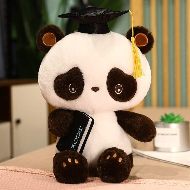 Adorable Doctor S Hat Panda Plush Toys Kawaii Red Army Panda Pillows Stuffed Soft Animal Toys High Quality Gift for Children 25cm